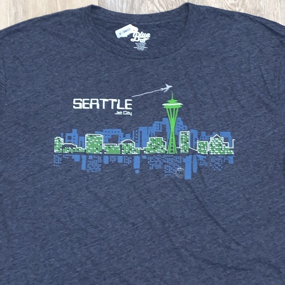 NWT Blue 84 Mens Short Sleeve Seattle Jet City Graphic T-Shirt XXL - Picture 3 of 5